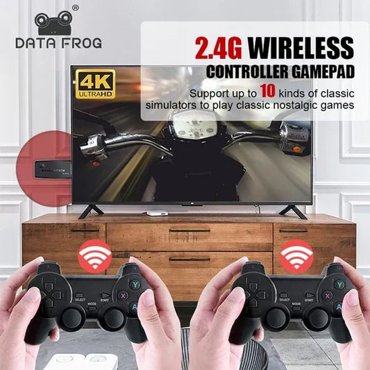 Retro Classic Wireless Video Game Console 4K HD TV 64GB -10000 + Vintage Games
