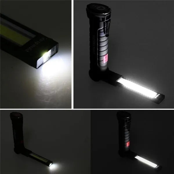 Rechargeable Magnetic LED Emergency Floodlight COB Folding Camping Work Light Strong Flashlight Car Service Lamp Torch