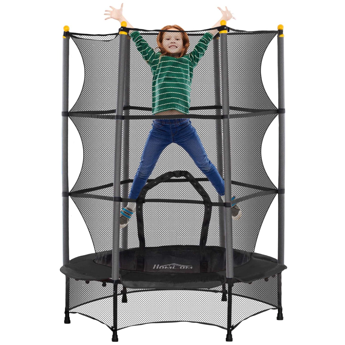4.6FT/75" Kids Trampoline, Indoor Outdoor Toddler Trampoline, with Safety Enclosure, Springless design - Different Colours