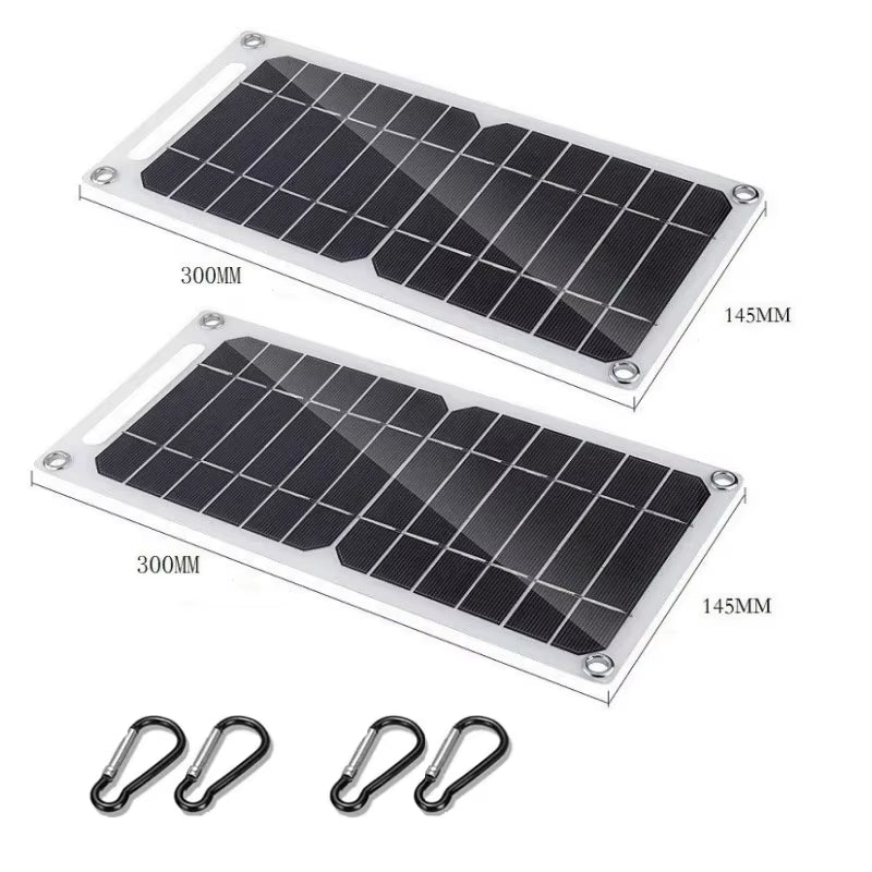 Solar Panel 5V USB Type-C Charge Portable Flexible Kit Lightweigh Mini System for Phones Car Camping Hiking Power Banks IP65