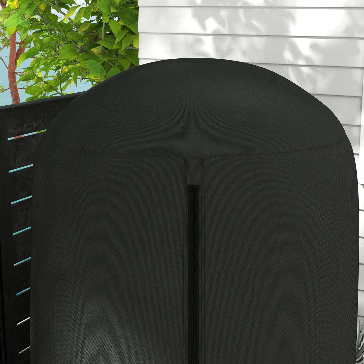 Outsunny Hanging Egg Swing Chair Cover Outdoor Single Waterproof Anti-dust Furniture Protector With Zipper, Oxford Fabric D128 x 190H cm - Black