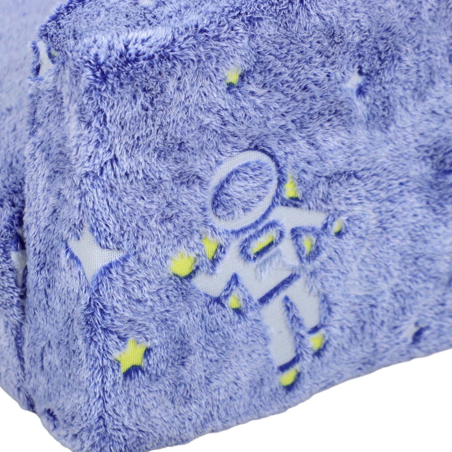 AIYAPLAY 2 in 1 Kids Foldable Chair Bed with Glow in The Dark Cosmic Design, Washable Cushion and Cover, Blue