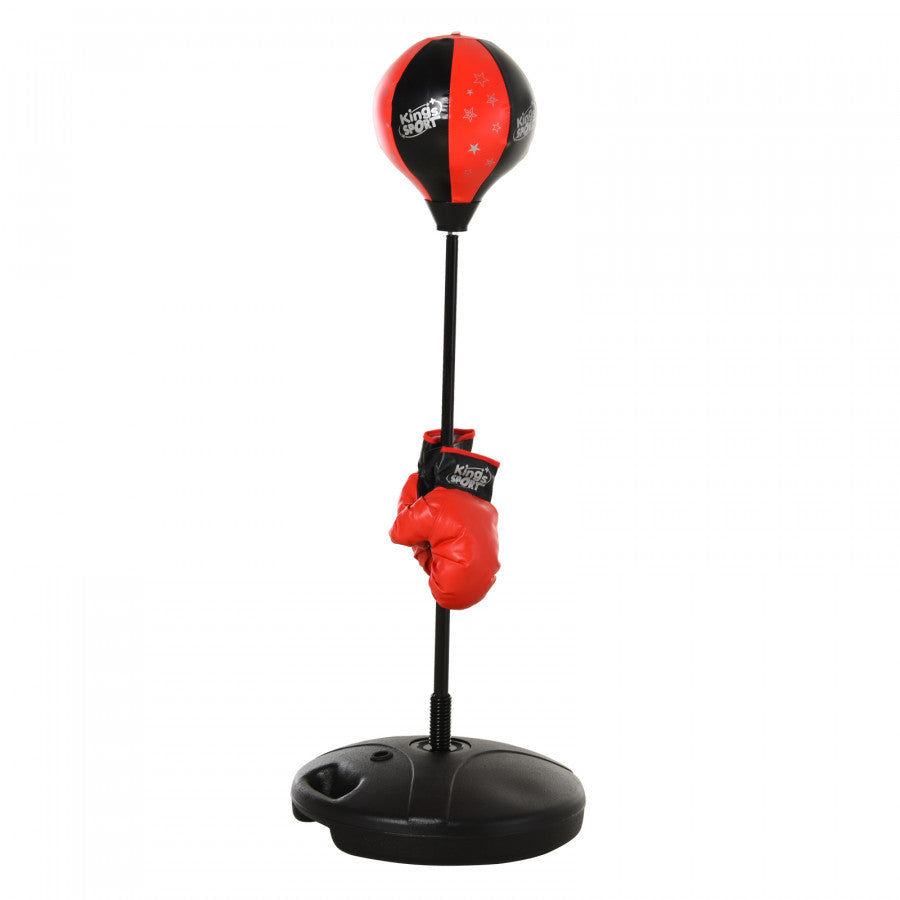 Child's Boxing Punch Ball Set Adjustable With Gloves Fillable Base Handle