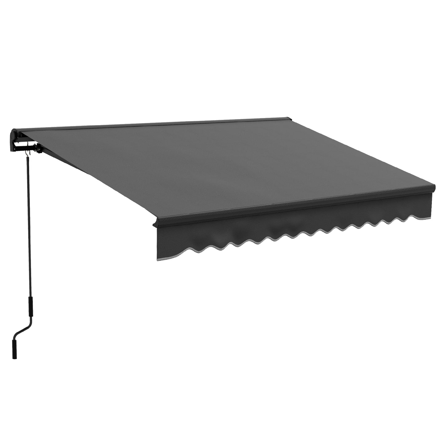 Outsunny 3 x 2m Aluminium Frame Electric Awning, Retractable Awning Sun Canopies For Patio Door Window