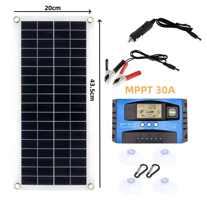 Solar Panel 5V USB Type-C Charge Portable Flexible Kit Lightweigh Mini System for Phones Car Camping Hiking Power Banks IP65