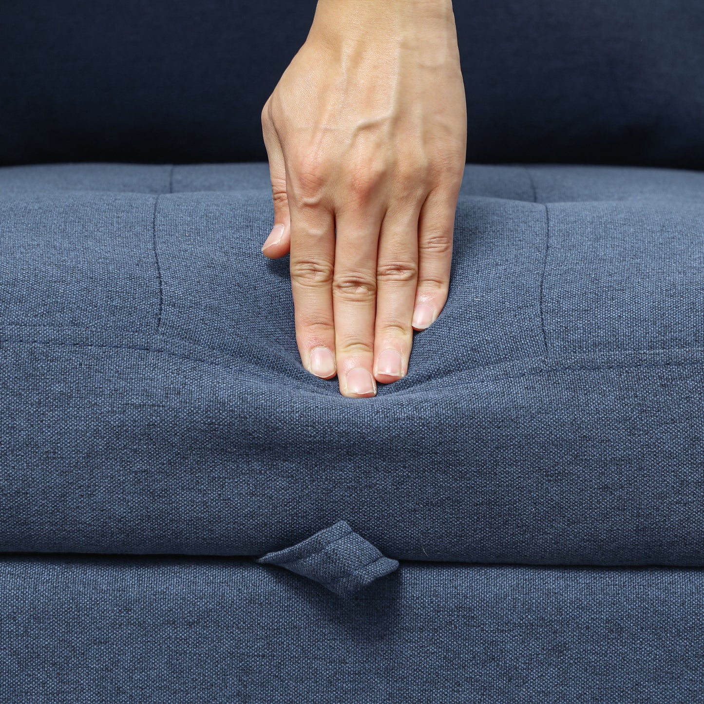 3-In-1 Chair Bed, Convertible Sleeper Chair with Adjustable Backrest, Pillow and Footrest for Living Room, Blue