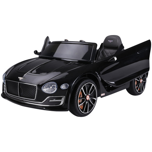 Kids Bentley Electric Ride on Car With LED Lights, Music & Parental Remote Control - Black
