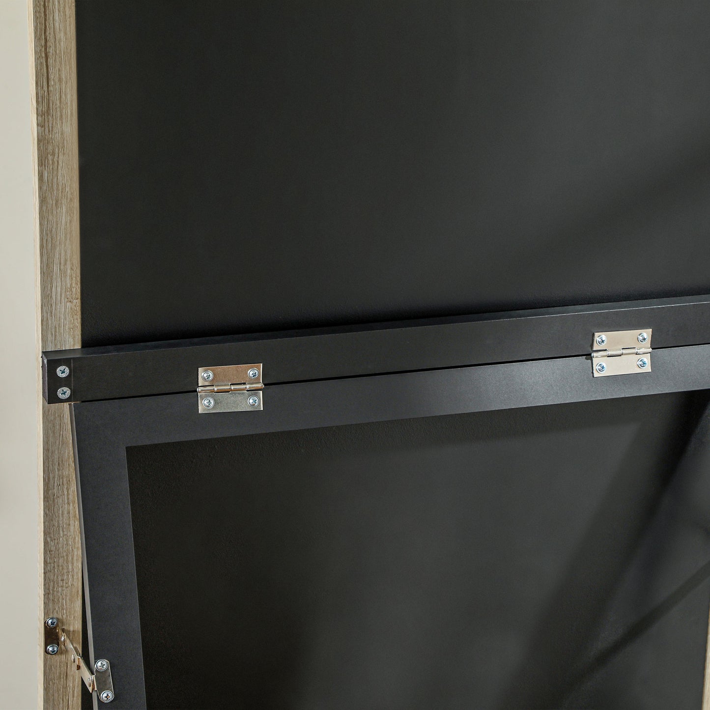 162.6 cm Two-Tone Full Length Mirror - White/Oak-Tone