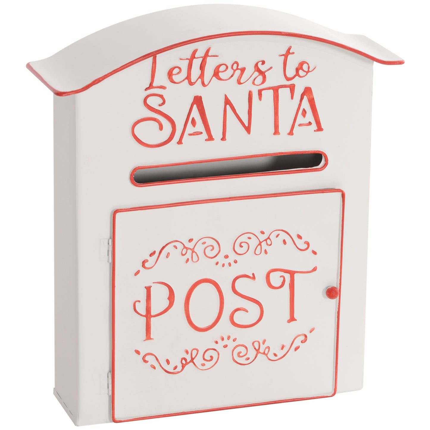 Post Box Letters to Santa Mailbox, Wall Mounted Postbox, Christmas Decoration for Indoor and Outdoor, White