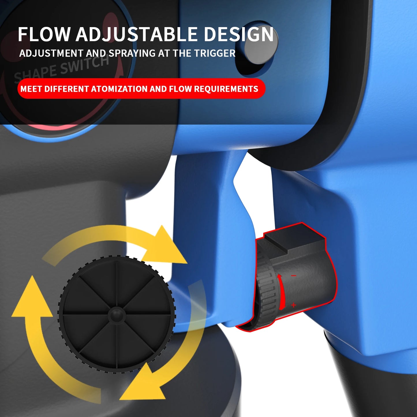 Electric Paint Sprayer, 3 Spray Patterns & 1000ml Detachable Tank Spray Gun Handheld For Fencing, Decking, Garden