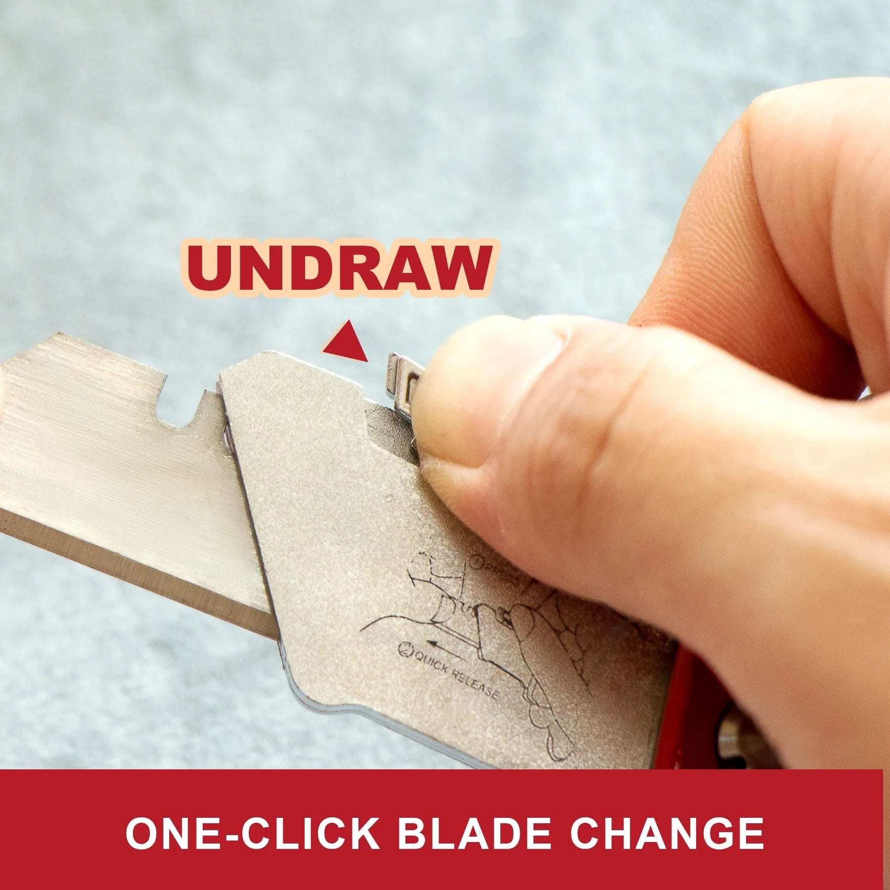 Folding Utility Knife Quick Change Box Cutter 3-Position Retractable Blades Blade Storage Design with 5 Extra Blades Box Knife for Cartons