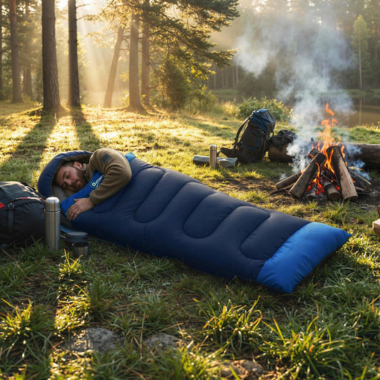 Outsunny Sleeping Bag for Adults, Lightweight & Compact Sleeping Bag, 3 Seasons