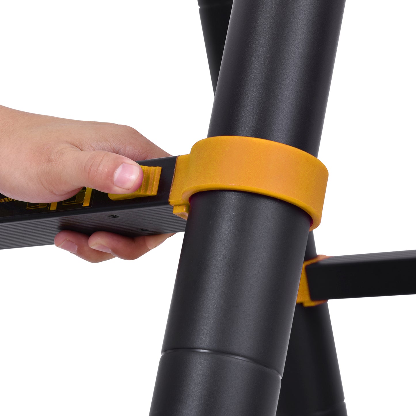 3.8M Duo Aluminium Ladder w/ Tool Holder Herringbone Deployed Extendable DIY w/ 12 Non-Slip Steps, Yellow