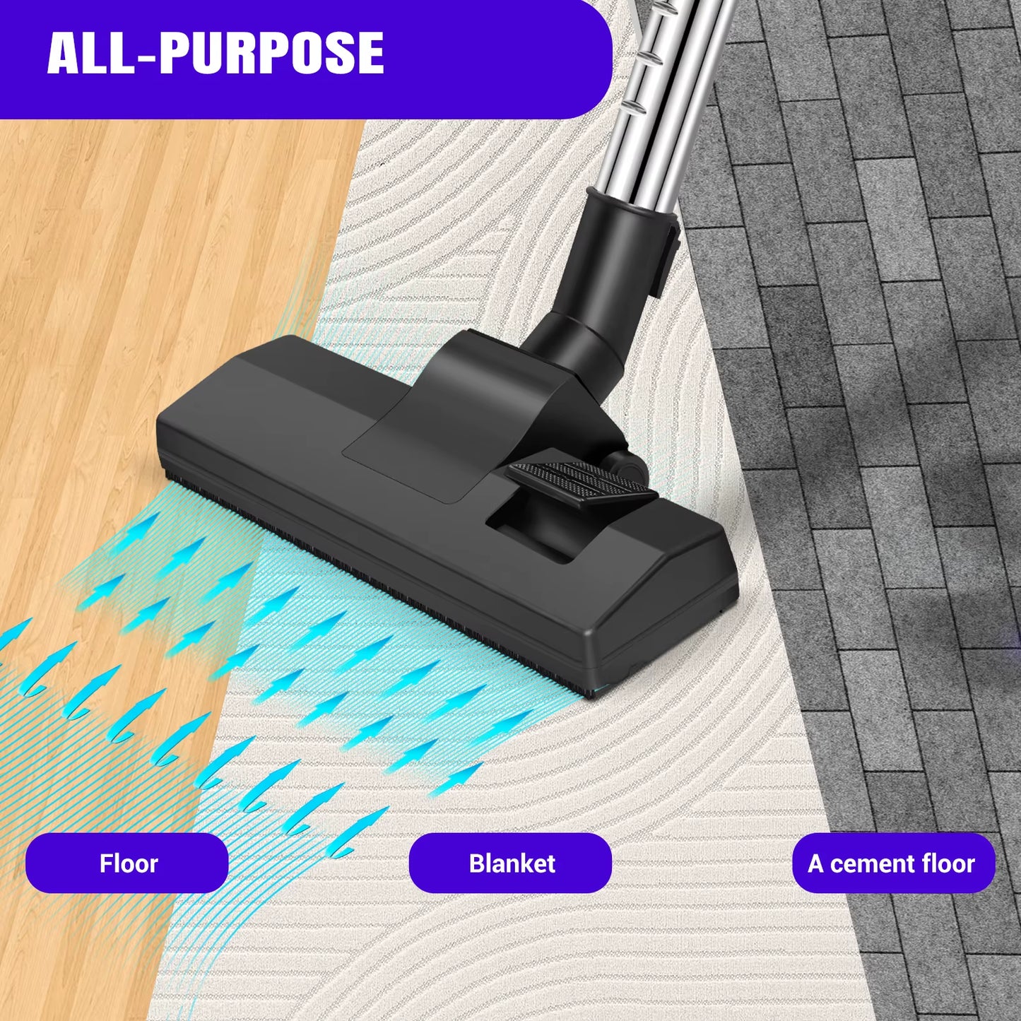 Dayplus Basics Cylinder Bagless Vacuum Cleaner With HEPA Filter for Hard Floor, Carpet & Car, Compact & Lightweight, 3800W, 1.5L