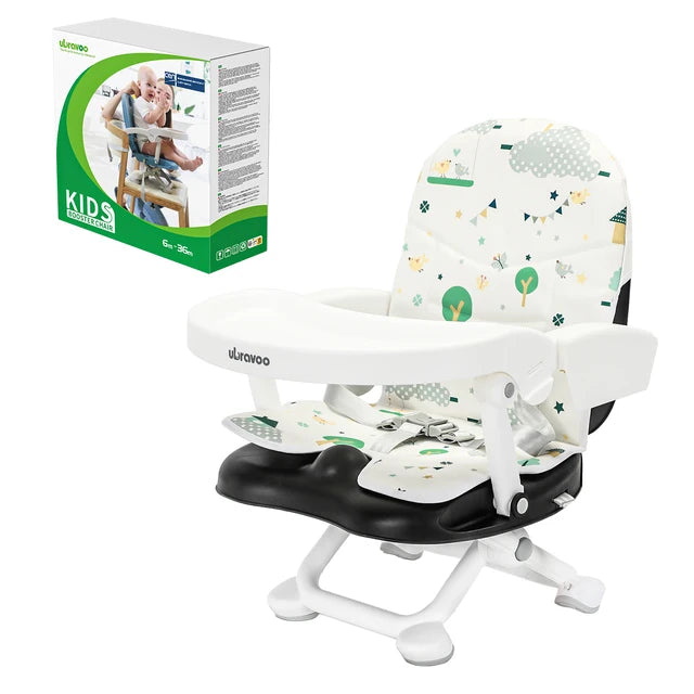 UBRAVOO Portable High Chair 6 Months Plus, Lightweight Easy Clean Folding Booster Chair for Babies Toddlers