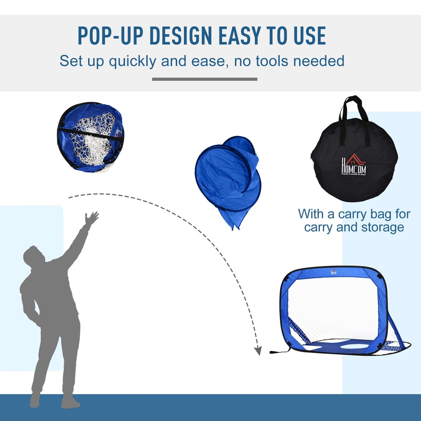 2 in 1 Pop Up Soccer Nets Kids Target Goal Net for Backyard Outdoor Sports and Practice
