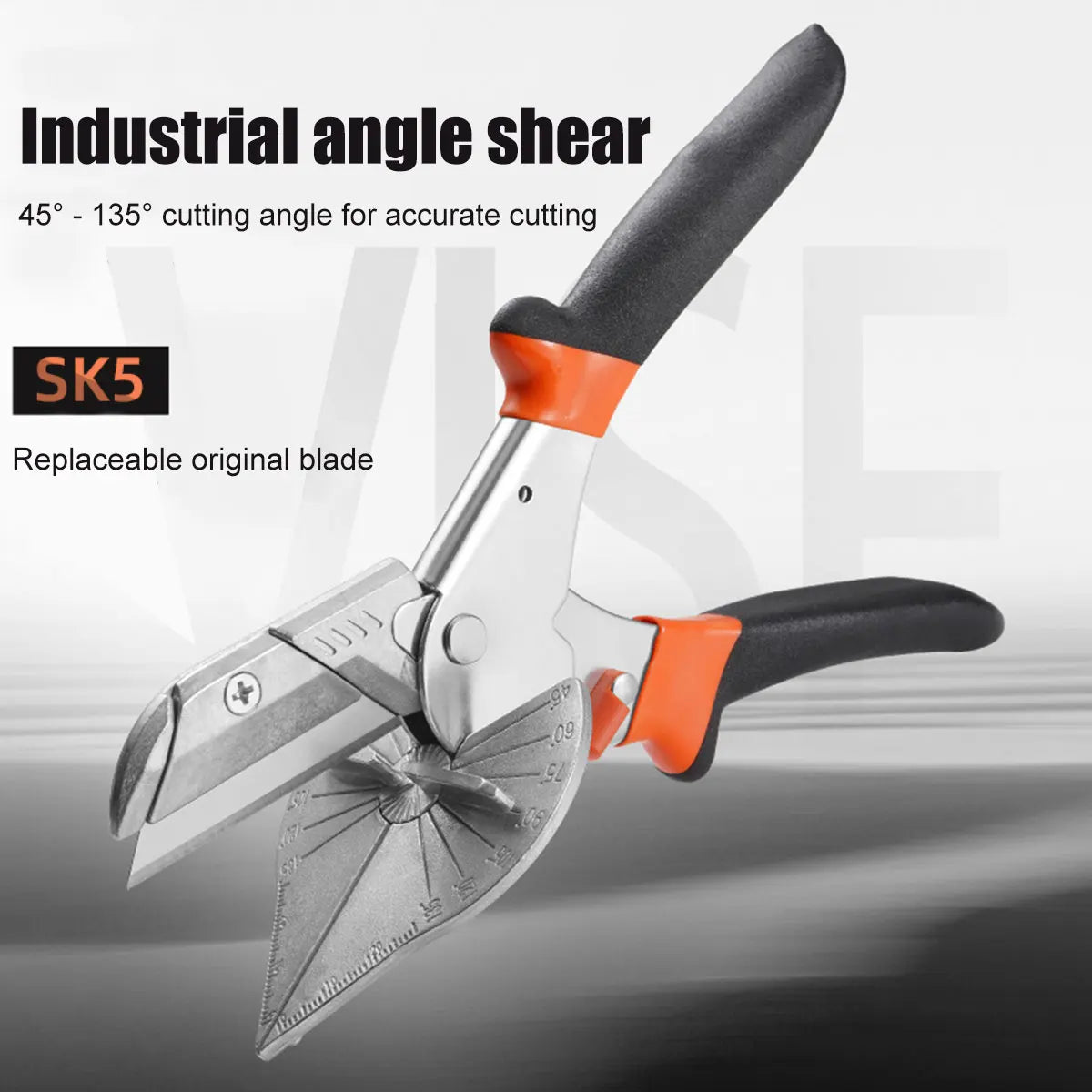 Angle Shear 45-135 Degree Mitre Cutter Hand Shears Miter Scissor Siding Wire Duct Cutter PVC PE Plastic Pipe Hose Scissors Cut