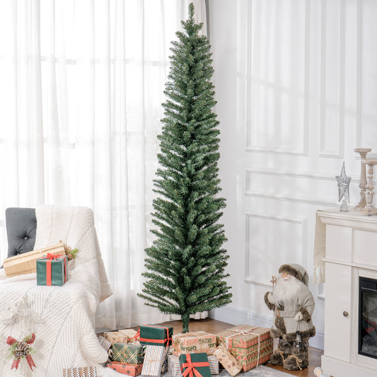 7ft Artificial Bare Pencil Christmas Tree - Green
