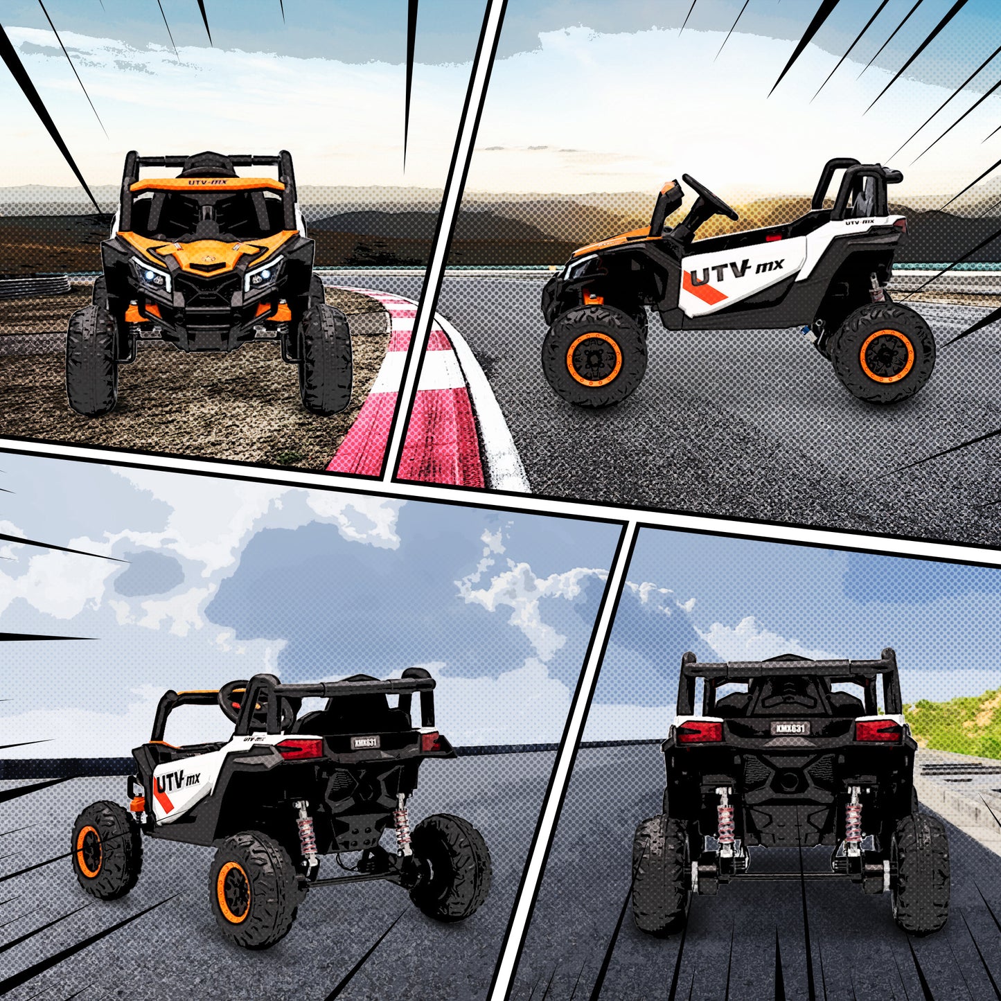 AIYAPLAY 12V Kids Ride On Car with Remote Control, Kids Electric Car with Suspension System, Music, for Ages 3-5 Years