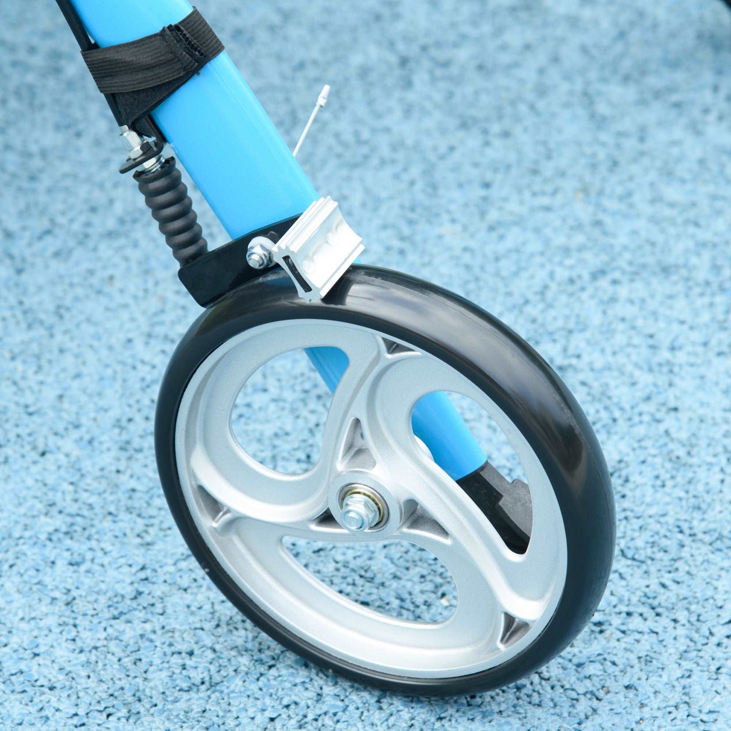 4 Wheel Rollator With Seat & Back, Lightweight Folding With Large Wheels Carry Bag Adjustable Height