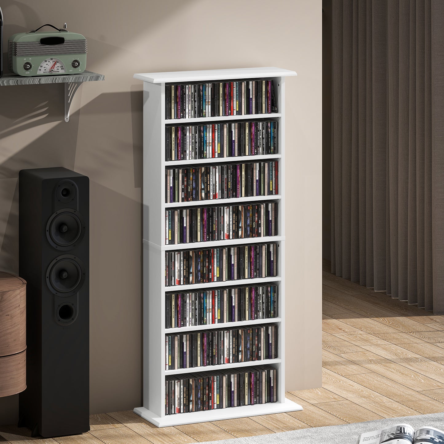 360 CD Storage Unit - White