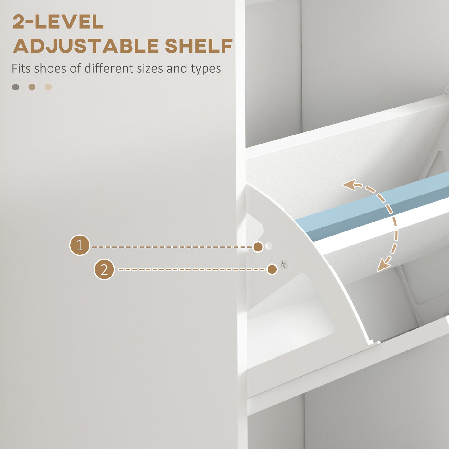 Three-Drawer Minimalistic Shoe Storage Cabinet Cupboard Organiser For 15 Shoes