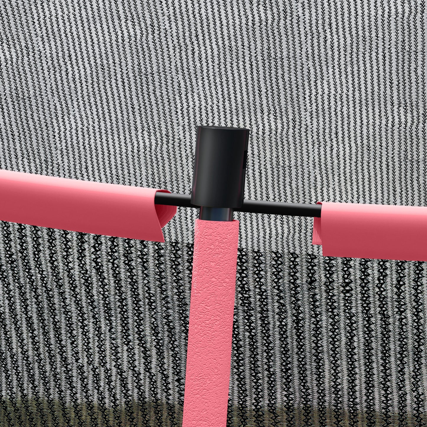 SPORTNOW 10ft Outdoor Trampoline with Enclosure Net, Spring Cover, Pink