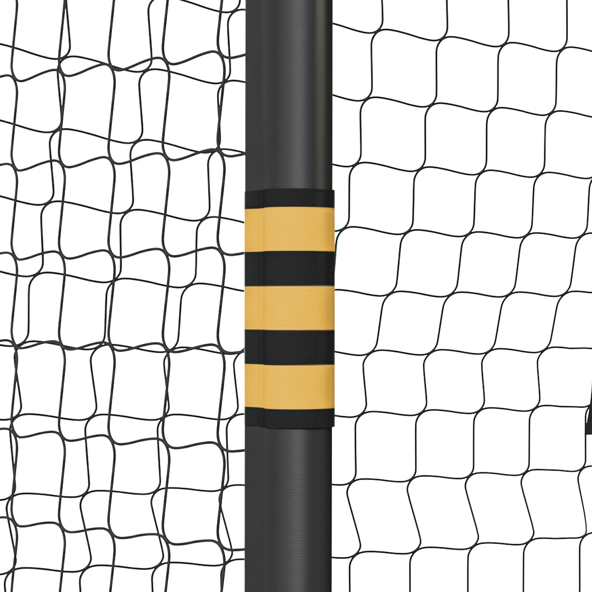 10 x 6.5ft Football Goal | Metal Frame | EPE Foam Padding | PE Net | Ground Stakes | Garden & Park Training | Yellow