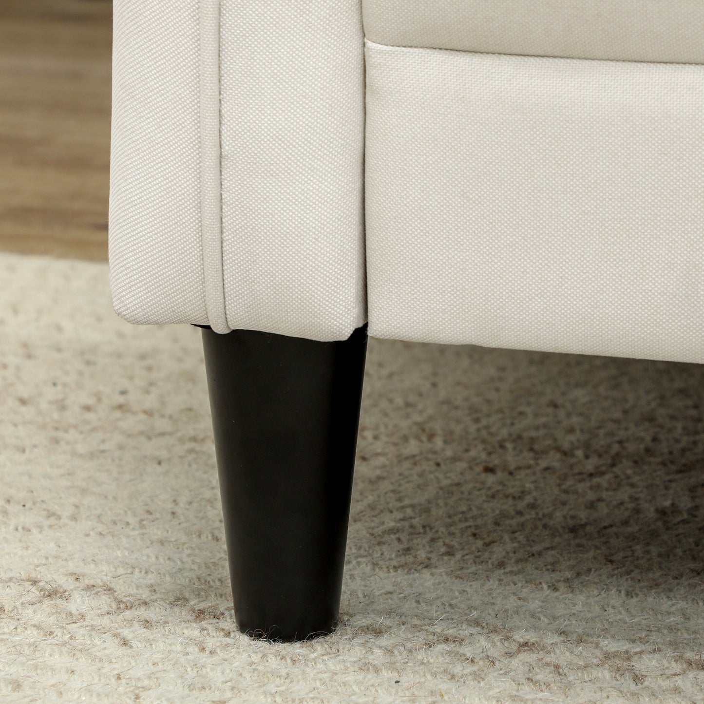 3 Seater Sofa, Modern Fabric Sofa Couch with Spring Cushion, Rubber Wood Legs, 191cm Upholstered Settee for Living Room, Bedroom, Office