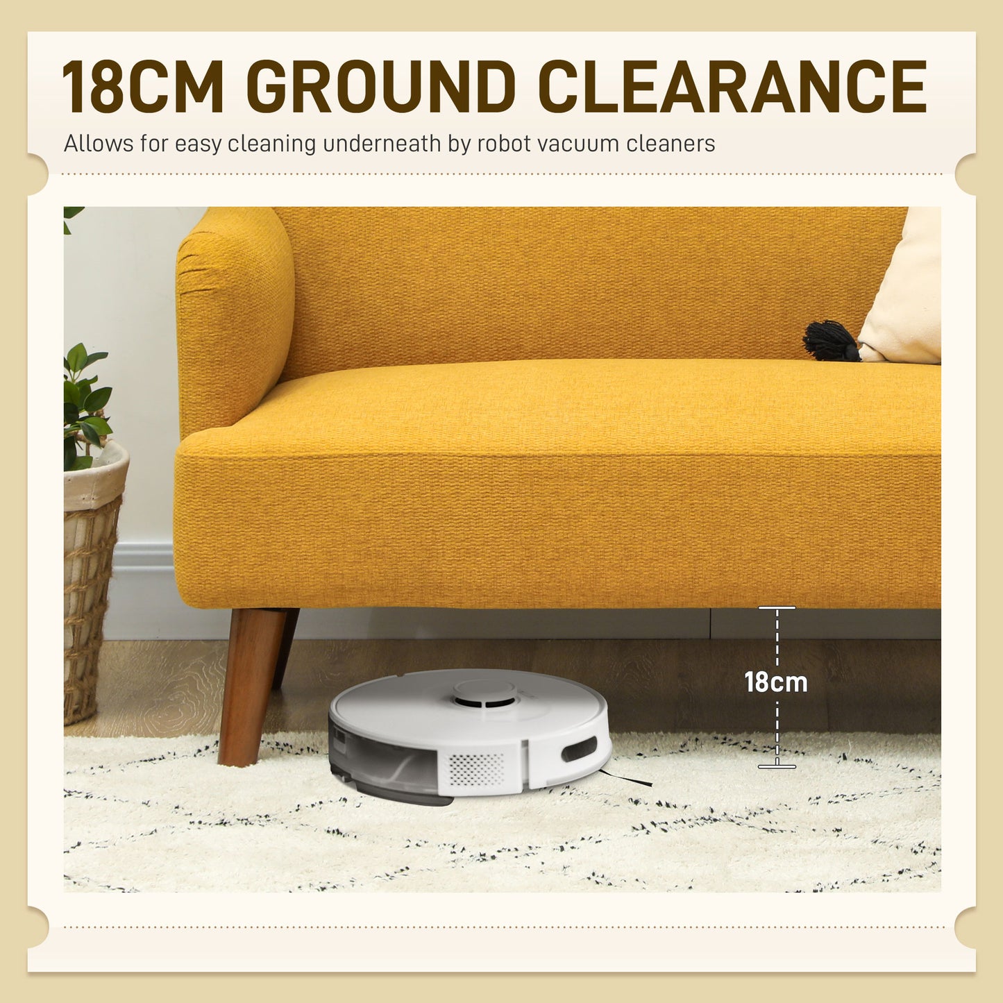 Vintage Retro Style Velvet Feel Fabric 2 Seater Sofa, Small Sofa Loveseat with 21cm Thick Padding and Wood Legs, Yellow