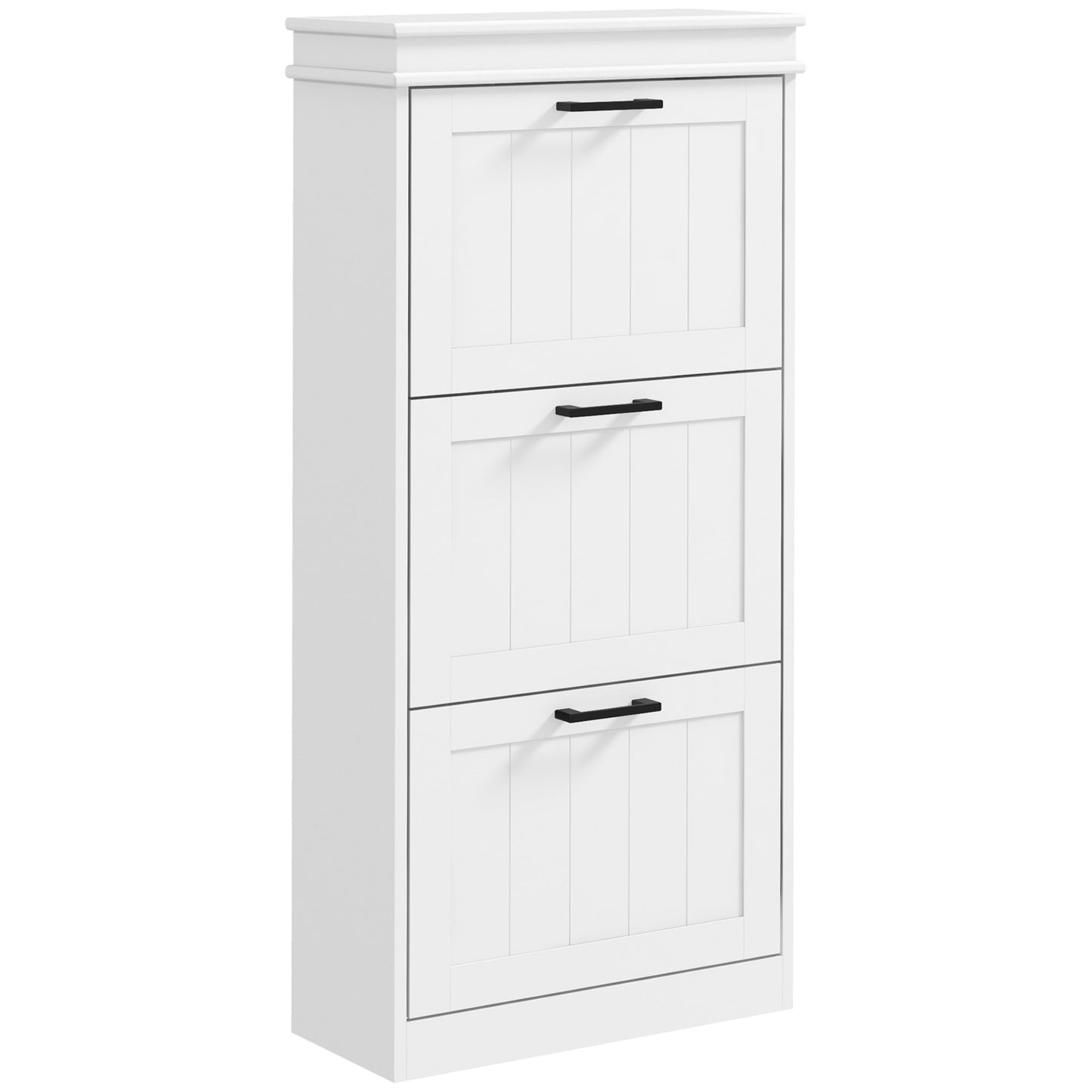 Three-Drawer Minimalistic Shoe Storage Cabinet Cupboard Organiser For 15 Shoes
