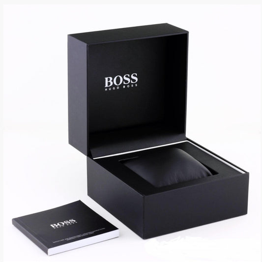 HUGO BOSS Driver Mens Wrist Watch Black Leather Strap HB1513077