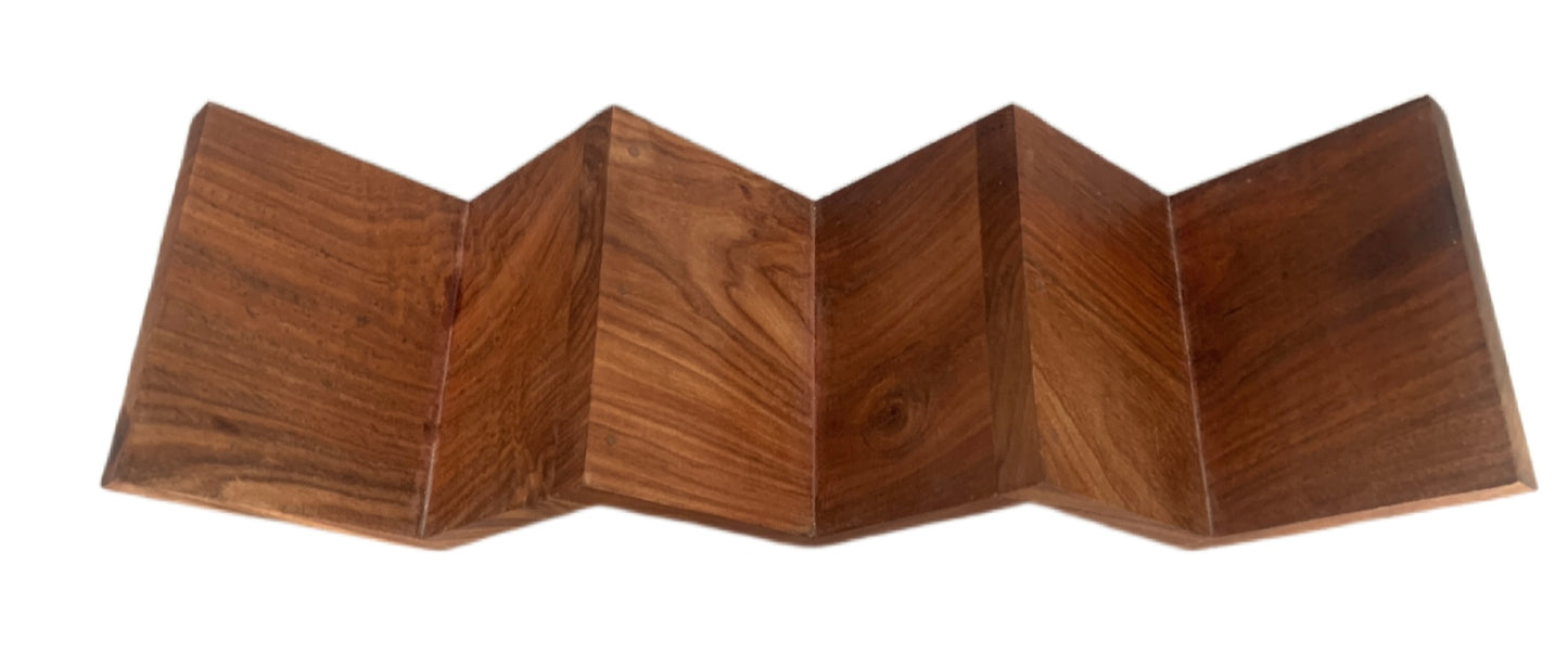 Solid Oak Wall Mounted Floating Natural Handmade Unique Flawless Rare Bookshelf