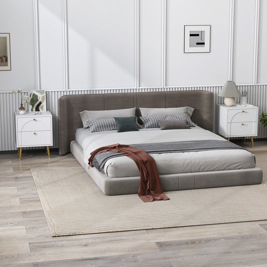 2-Drawer Bedside Table Set of 2 - White