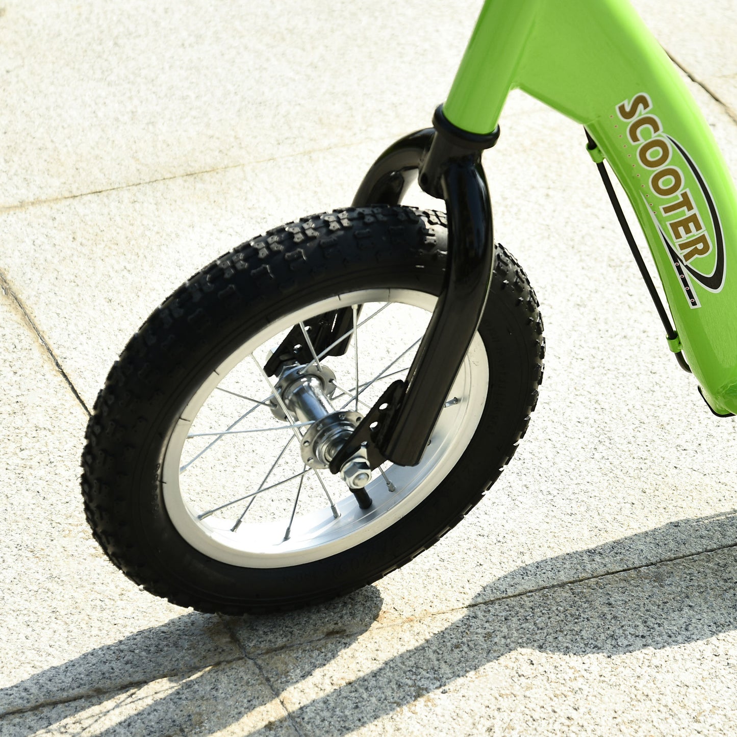 Teen Kids Stunt Scooter w/ Adjustable Handlebar, 12 Inch Rubber Tyres, Dual Brakes