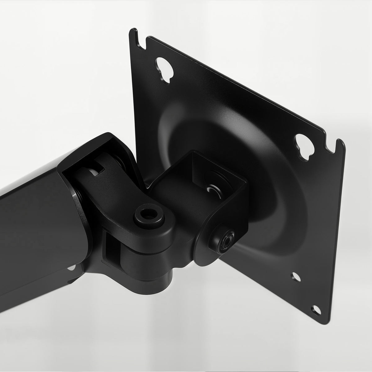 Dual Monitor Arms | 2 Screens up to 32 Inch | Gas Spring Height Adjustment, Tilt & 360° Rotation | 20kg Capacity | Black Steel