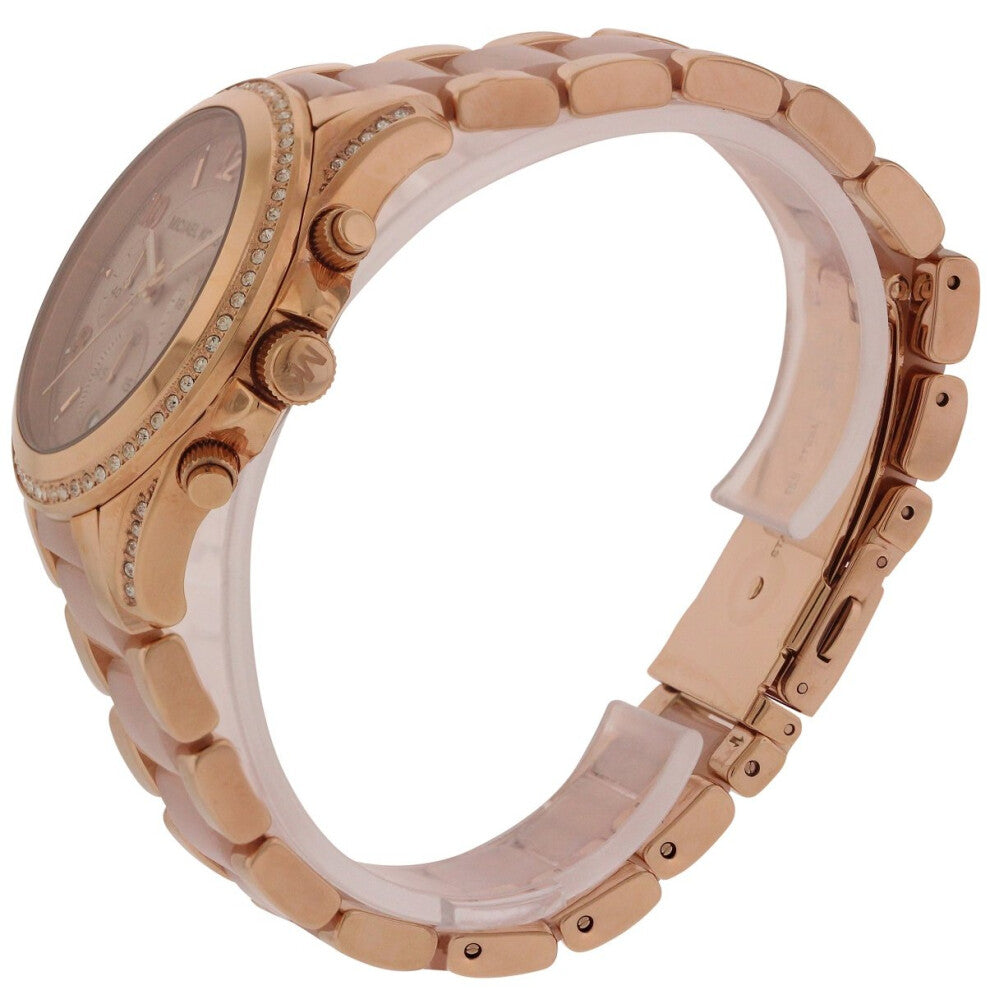 Michael Kors Blair Rose Gold-Tone Chronograph Ladies Wrist Watch MK5943