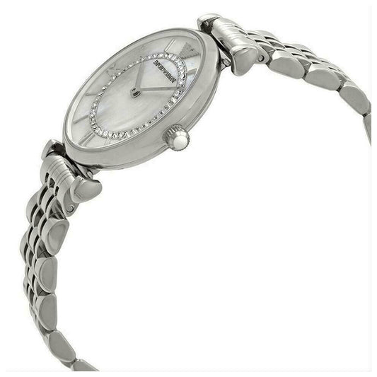Emporio Armani Ladies Wrist Watch - Mother Of Pearl Dial - Stainless Steel AR1908