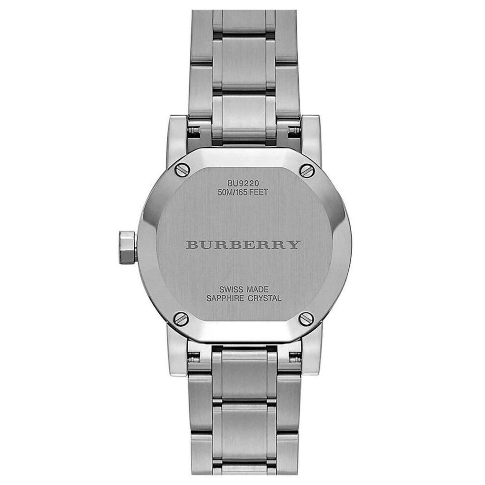 Burberry Ladies Wrist Watch Crystal Bezel Dial Stainless Steel Bracelet Band BU9220