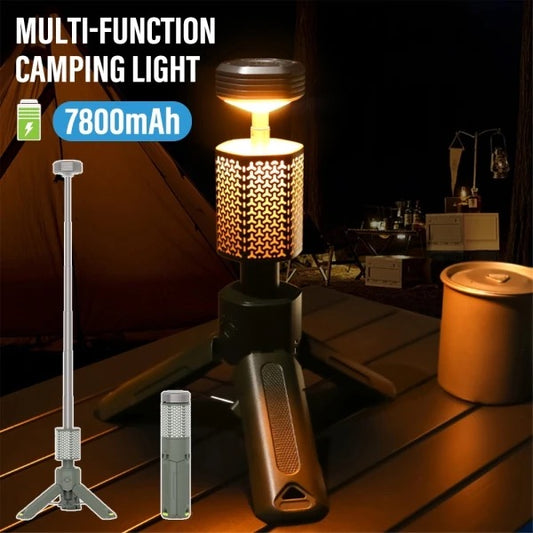 LED Outdoor Camping Hiking Exploring Lantern, UBS Rechargeable, Adjustable Colour Temperature Outdoor Portable Lantern, IP65 Waterproof