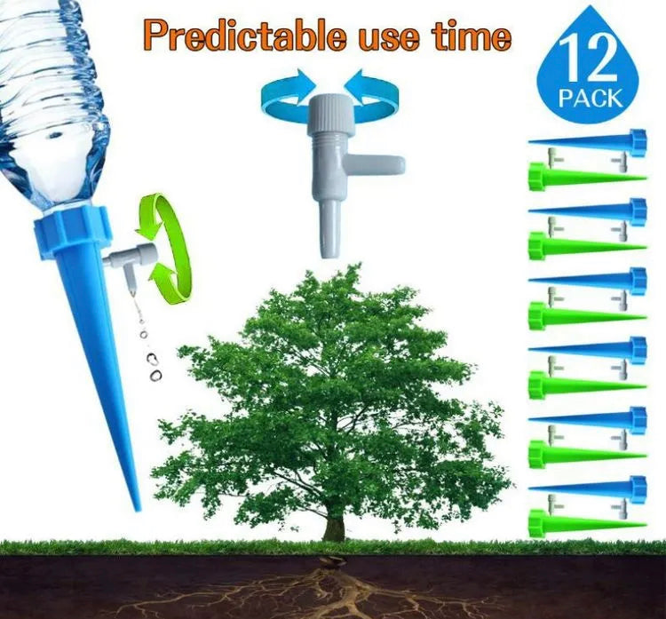 Garden Herbs Fruit Plants Veg Flowers Automatic Irrigation Tool Self Supplying Watering Spikes System Hydration Waterers Planters Pack Of 12