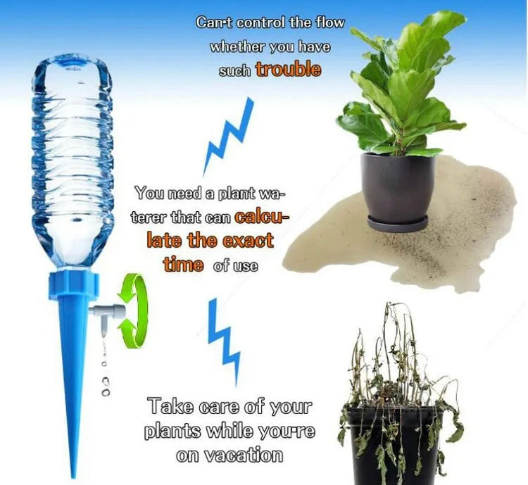 Garden Herbs Fruit Plants Veg Flowers Automatic Irrigation Tool Self Supplying Watering Spikes System Hydration Waterers Planters Pack Of 12