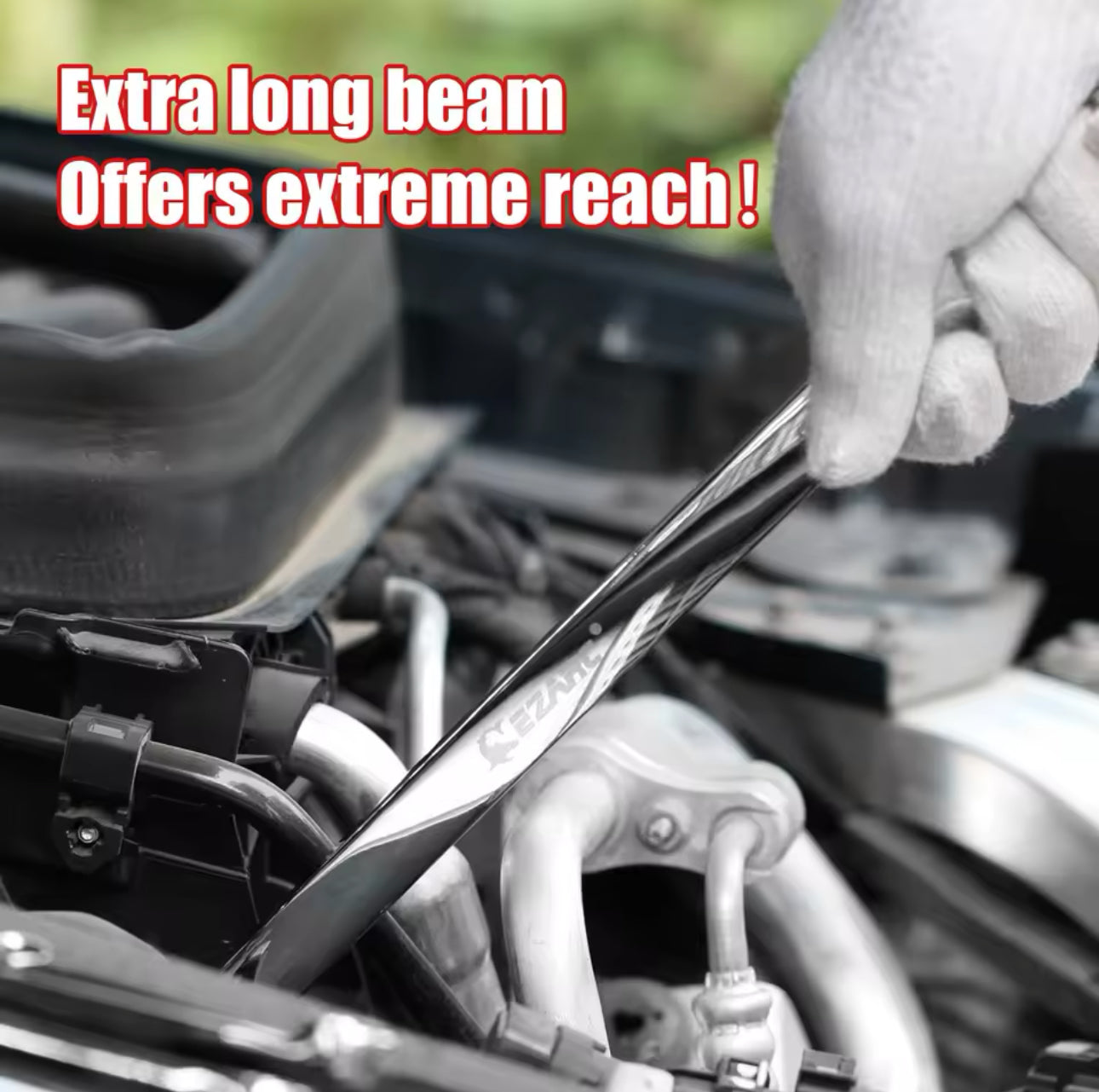 EZARC 6 Piece Wrenches Metric 8mm-19mm Extra Long Box End Spanner Set for Car Repair CRV Combination Durable Aviation Spanners