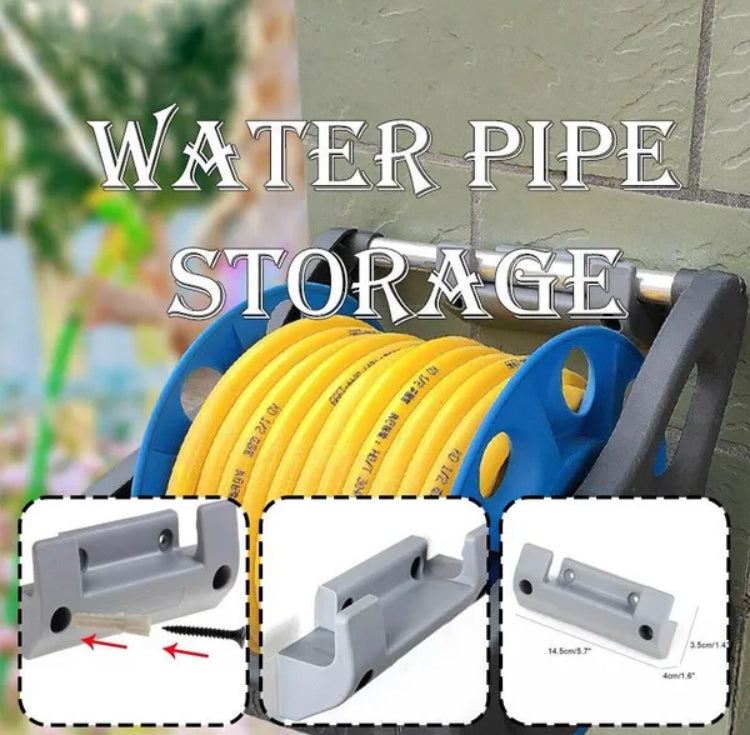 Garden Water Pipe Storage Hose Reel Holder Wall Mounted Weatherproof Hanger For Outside
