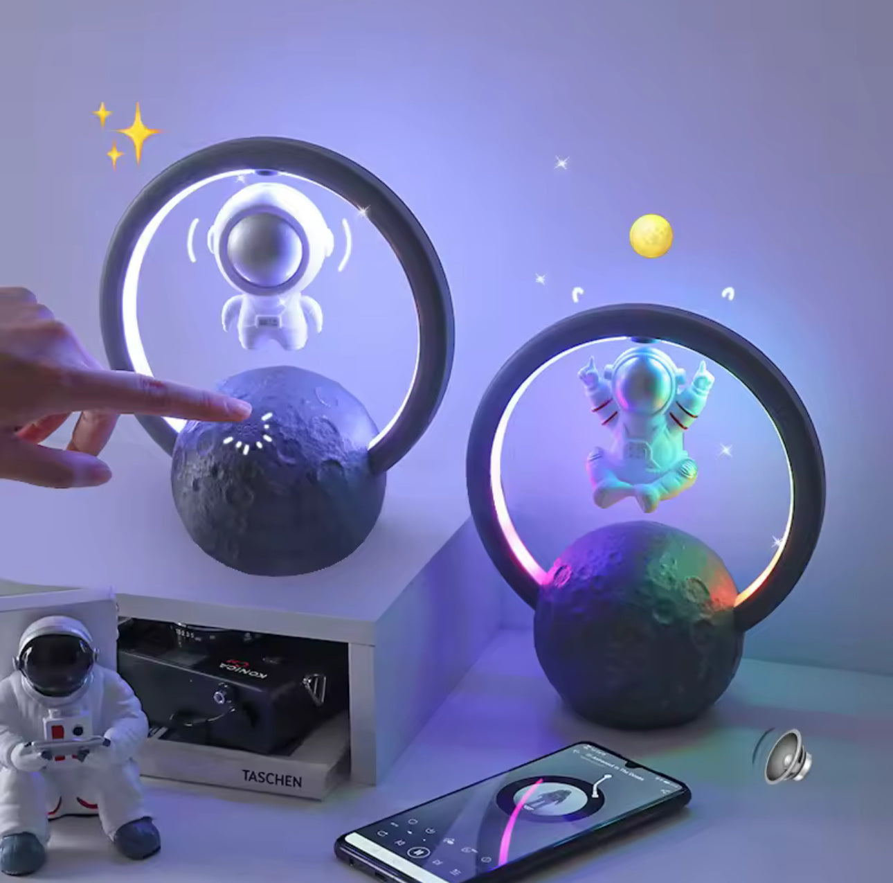 Astronaut Creative Mini Radio Outdoor Wireless Subwoofer Portable Audio Levitation Bluetooth Speaker