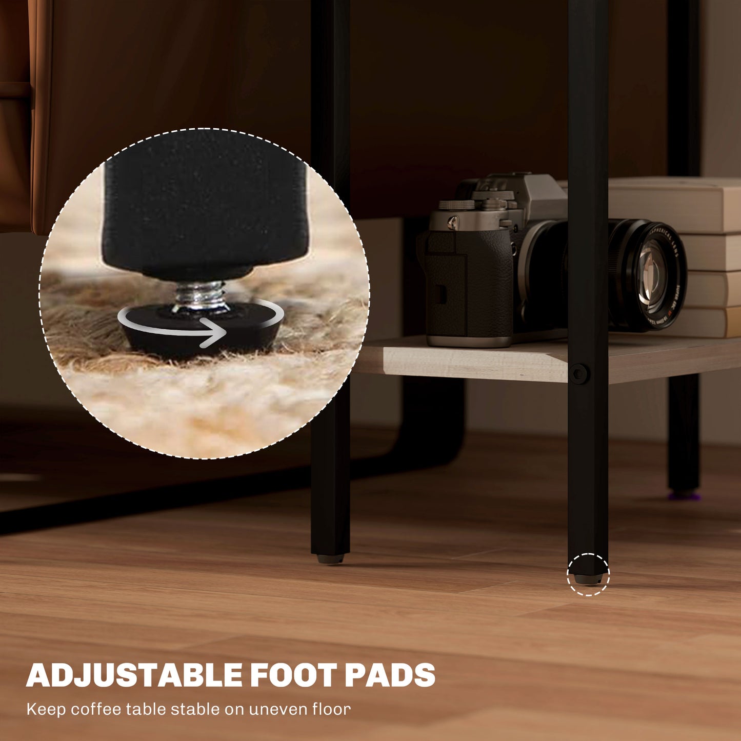 Three Shelf Industrial Side Table - Grey