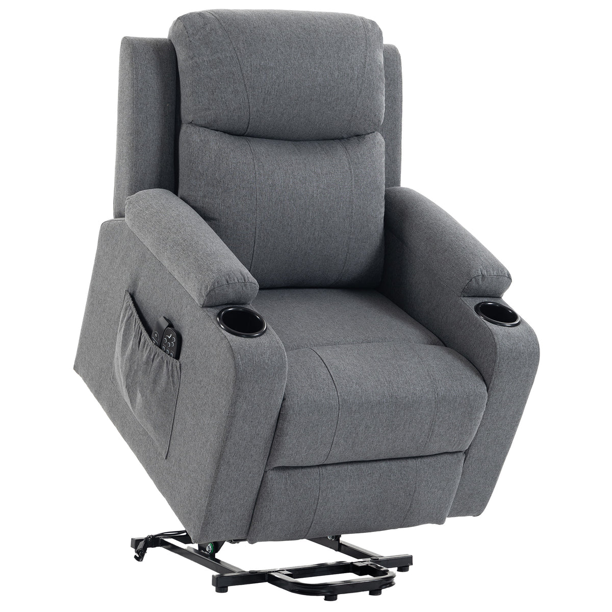 Electric Riser Recliner Chair | 45° Lift, 150° Recline, Massage & Lumbar Heat | USB-A/USB-C, Cup Holders | Beige, Brown or Grey
