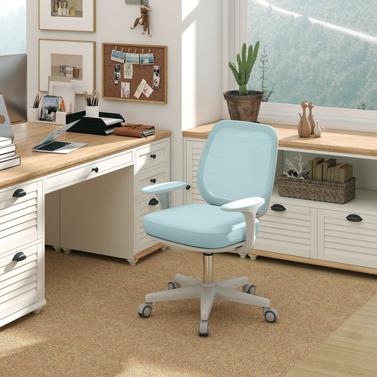Mesh Back Office Chair | Height Adjustable 44–56cm | 120kg Capacity | Castor Wheels | Light Green