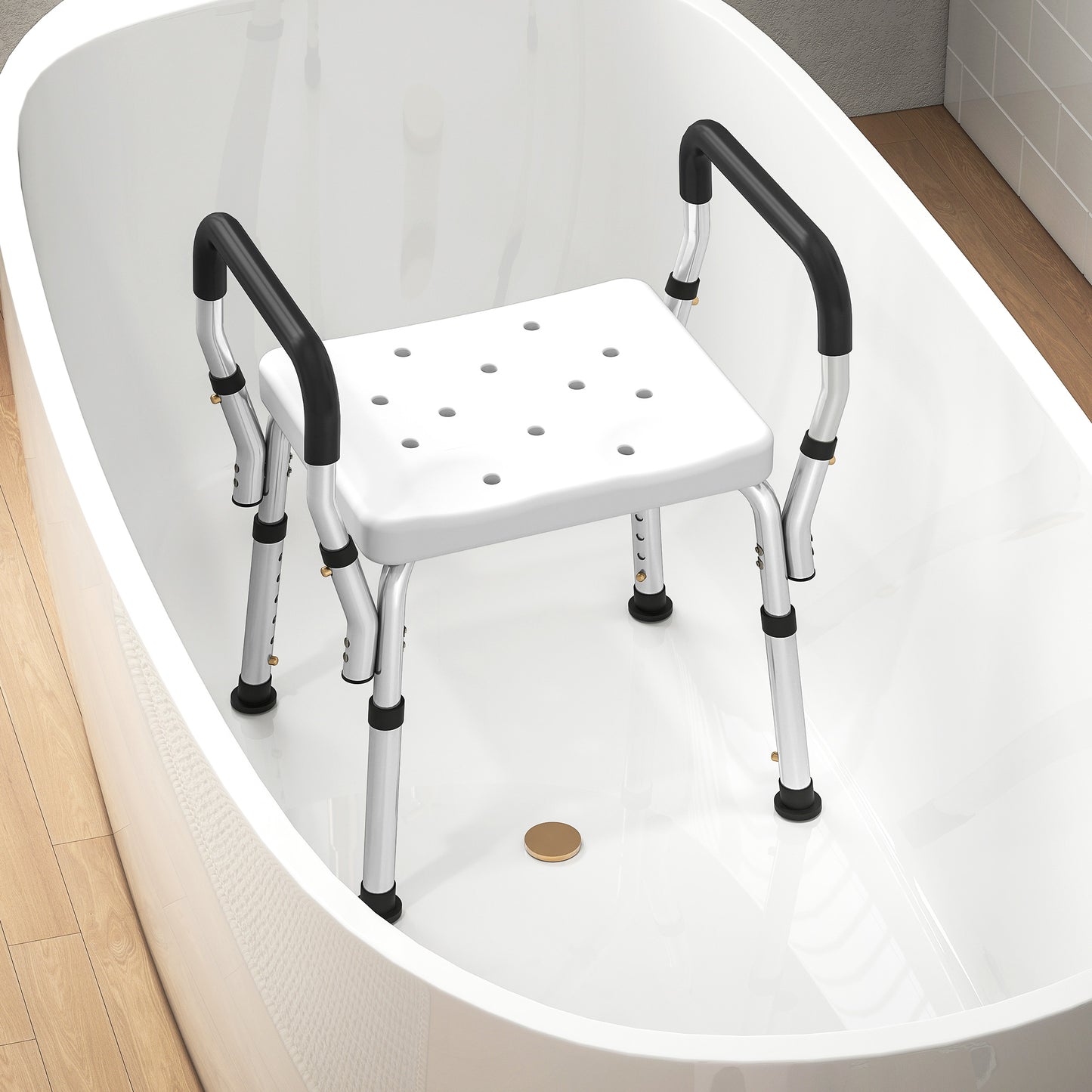 57-69cm Aluminium Frame Bath Seat Stool
