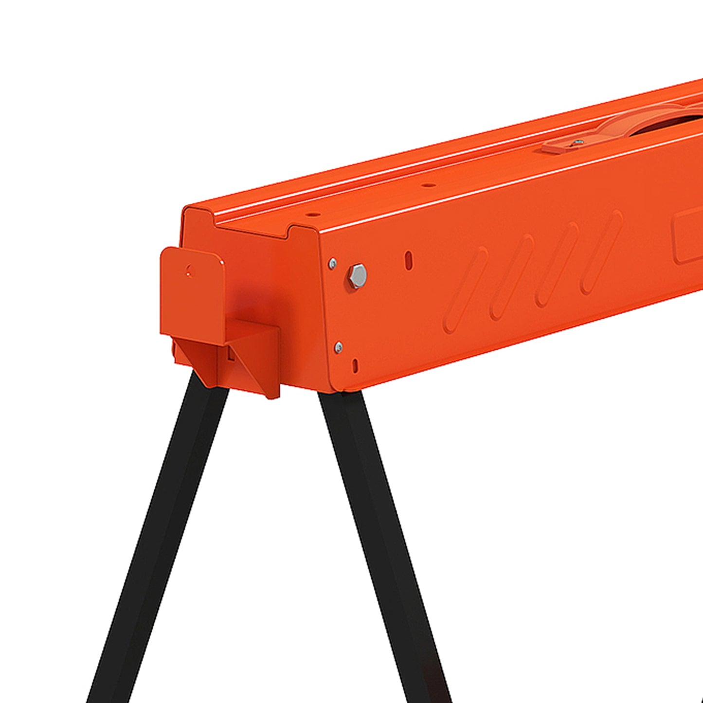 Folding Sawhorses Twin Pack | Height Adjustable 71–85.5cm | 500kg Capacity | 2x4 Bracket | Orange